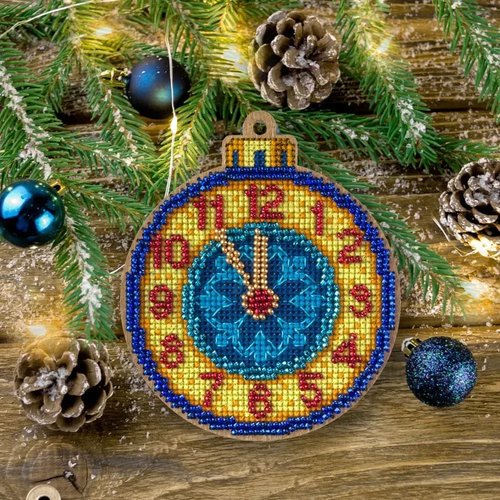 Clock Christmas Ornament - Cross Stitch Kit