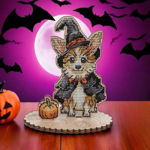 Halloween Corgi - Cross Stitch Kit