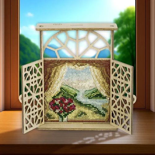 Quiet Beyond the Curtains - Cross Stitch Kit