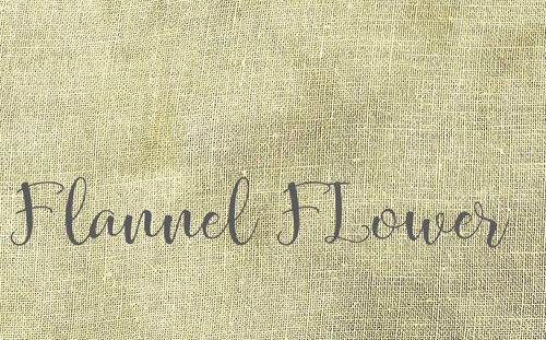 36 Ct. Flannel Flower Linen 17x25