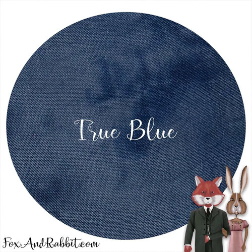 36 Ct. True Blue Linen 17x25