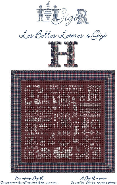 Les Belles Lettres de Gigi H - Cross Stitch Pattern