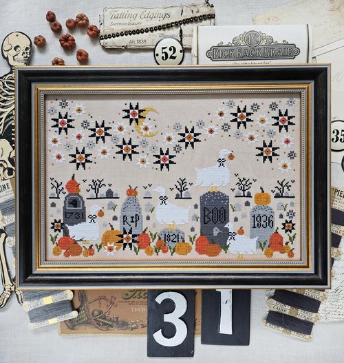 Ghoosts in the Graveyard - Cross Stitch Pattern