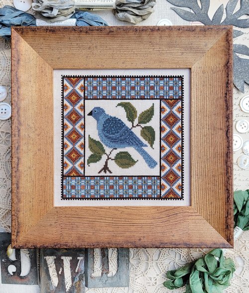 Plaid Bird - Cross Stitch Pattern