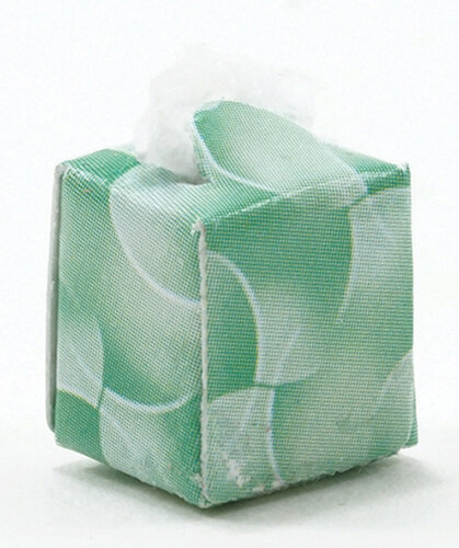 Box of Tissues - Green - Dollhouse Miniature