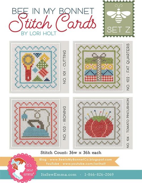 Bee in My Bonnet Stitch Cards: Z - Cross Stitch Pattern