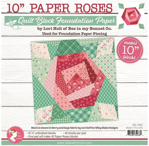 10" Paper Rose Foundation Paper - Paper Piecing