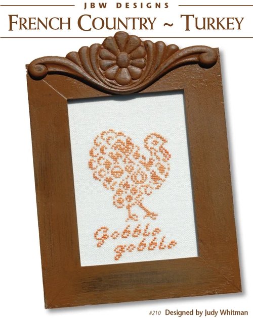 French Country Turkey - Thanksgiving Cross Stitch Pattern