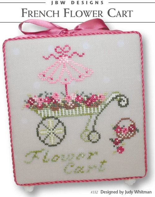 French Flower Cart - Thanksgiving Cross Stitch Pattern