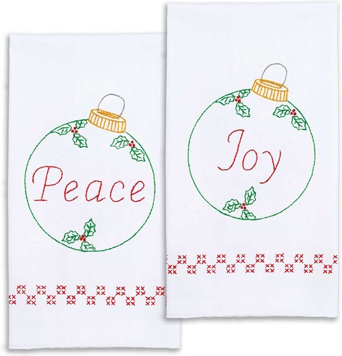 Peace & Joy - Hand Towel - Christmas Embroidery Kit