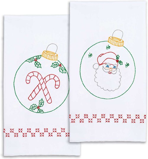Candy Claus - Decorative Hand Towels - Embroidery Kit