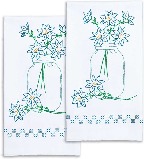 Fresh Cut Flowers - Decorative Hand Towel - Embroidery Kit