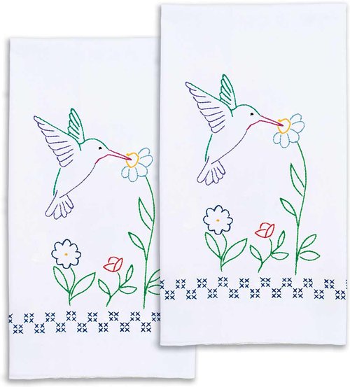 Hummingbird - Hand Towels - Embroidery Kit