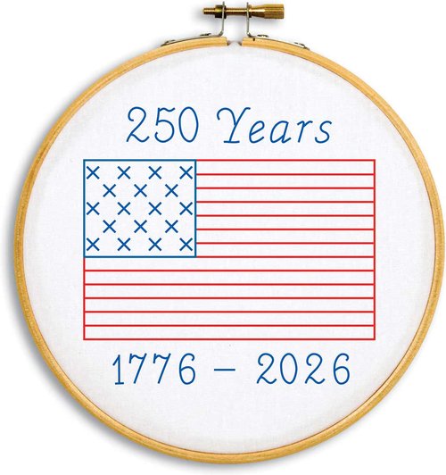250 Years - Patriotic Hoop Embroidery Kit
