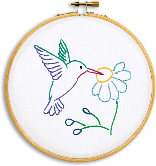 Hummingbird - Hoop Embroidery Kit