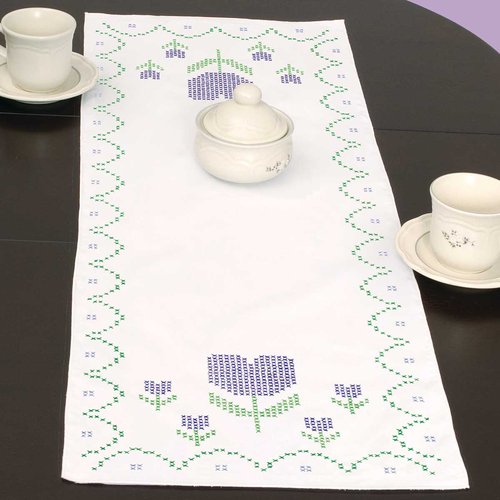 Cross-Stitch Tulips - Table Runner - Embroidery Kit