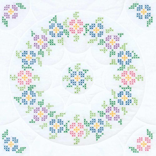 Circle of Flowers - Quilt Block - Embroidery Kit