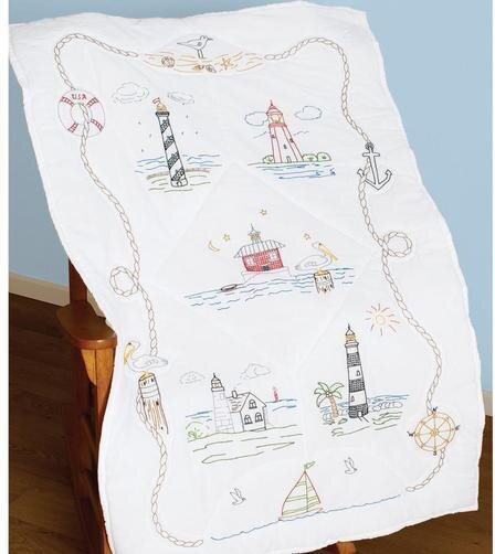 Lighthouses Lap / Wall Quilt - Embroidery Kit