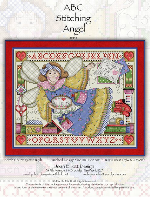 ABC Stitching Angel - Cross Stitch Pattern