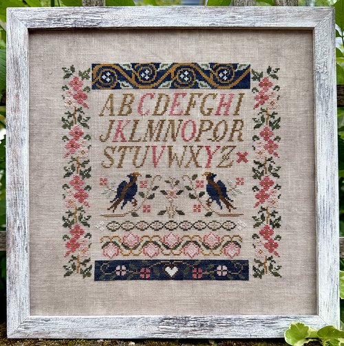 Two Blue Birds Sampler - Cross Stitch Pattern