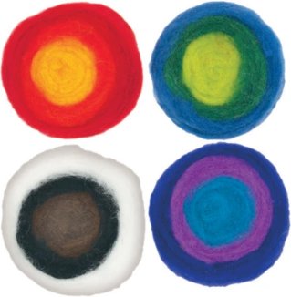 Multi-Color Wool Roving Rolls - Needle Felting Wool
