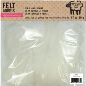 White Bulk Roving - Needle Felting Wool