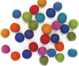 1cm Wool Embellishment Balls - Needle Felting 30 ct.