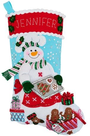 Homemade Holiday Cheer Christmas Stocking Felt Applique Kit