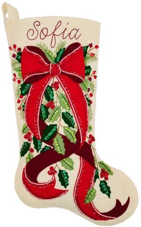 Evergreen Elegance Christmas Stocking Felt Applique Kit
