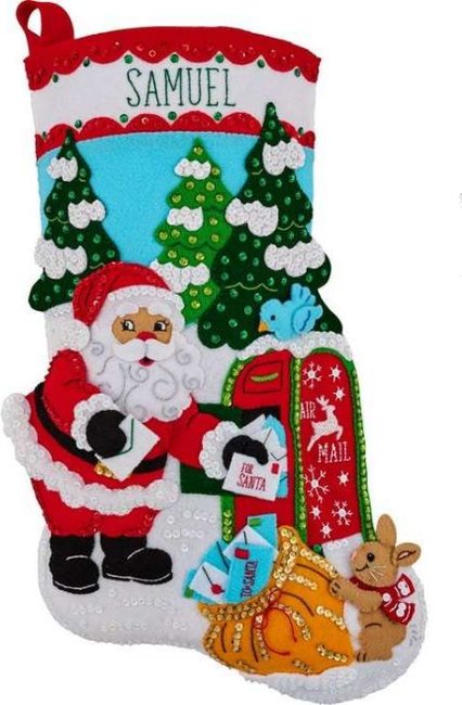 Dear Santa - Christmas Stocking Felt Applique Kit