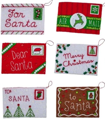 Dear Santa - Christmas Ornaments Felt Applique Kit