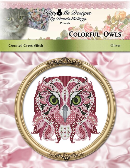 Colorful Owls - Oliver - Cross Stitch Pattern