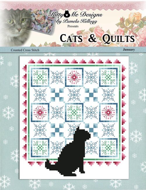 Cats & Quilts - January - Cross Stitch Pattern