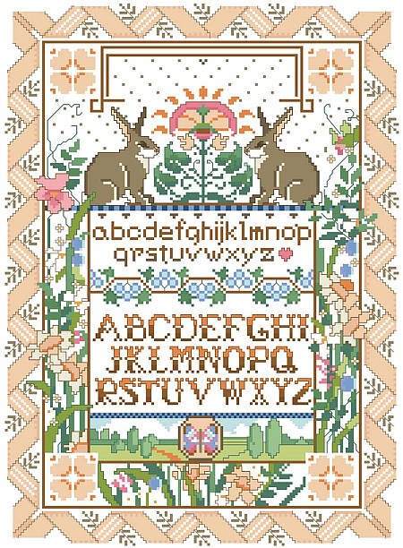 Rabbit Sampler - Cross Stitch Pattern