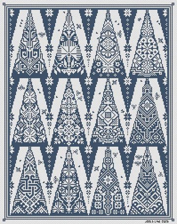 Icon Trees - Cross Stitch Pattern