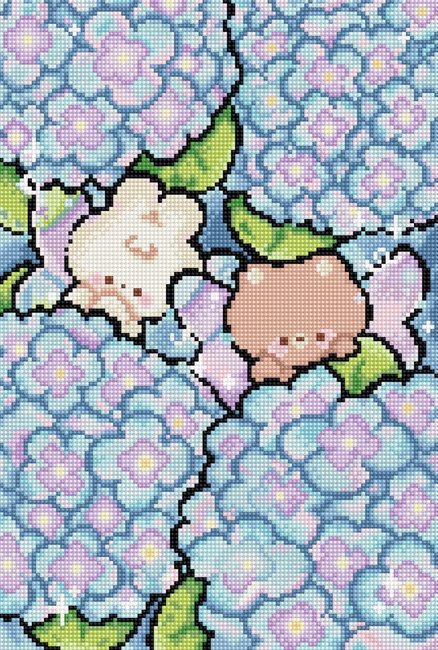 Hiding in Hydrangea - Cross Stitch Kit 