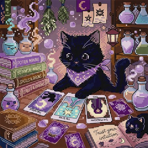 Tarot Cat - Cross Stitch Kit