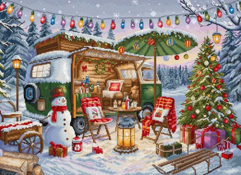Christmas Trailer- Cross Stitch Kit