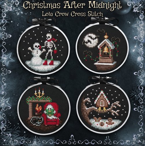 Christmas After Midnight Ornament Set - Cross Stitch Pattern
