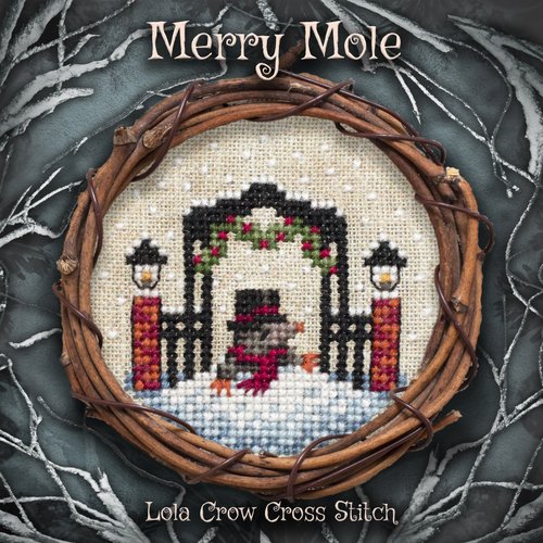 Merry Mole - Christmas Cross Stitch Pattern