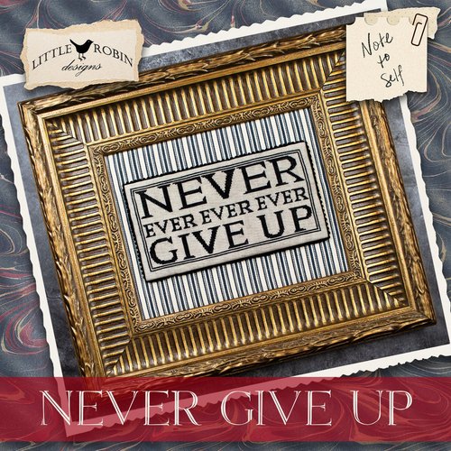 Never Give up - Cross Stitch Pattern
