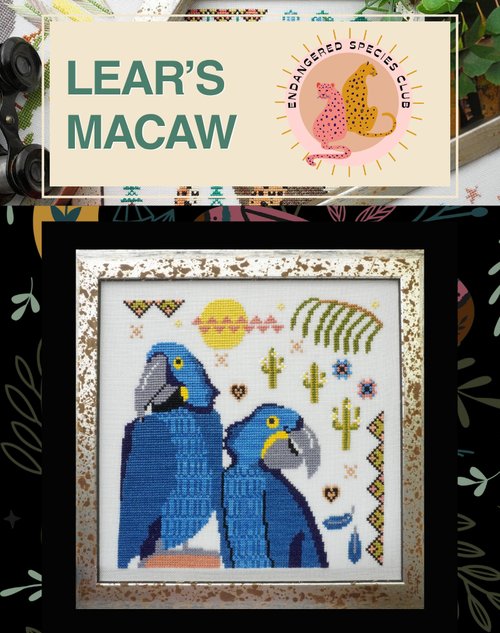 Endangered Species: Lear's Macaw - Cross Stitch Pattern