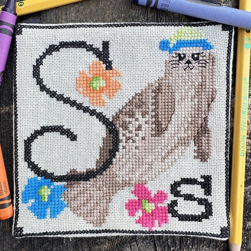 Animal Alphabet Series Sammy Seal - Cross Stitch Pattern