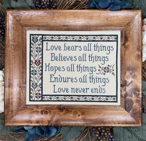 Love Never Ends - Christian Cross Stitch Pattern