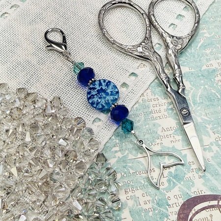 Ocean Blues Mini Scissors Fob