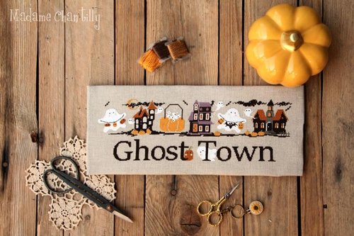 Ghost Town - Halloween Cross Stitch Pattern
