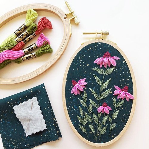 Coneflowers - 3D Embroidery Kit