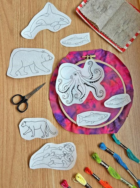 Stick & Stitch PNW Animals - Embroidery Patterns