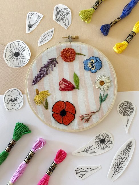 Stick & Stitch Wildflowers - Embroidery Patterns