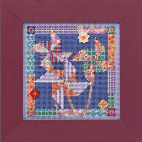 Pinwheels - Beaded Cross Stitch Kit